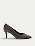 Wide Fit Suede Stiletto Heel Court Shoes