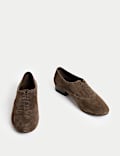 Suede Lace Up Block Heel Shoes