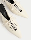 Chaussures à talons aiguilles, à lacets et bride à l'arrière