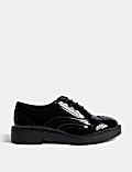 Patent Lace Up Flatform Brogues