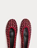 Gem Studded Flat Ballet Pumps