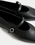 Wide Fit Strappy Flat Ballet Pumps