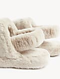 Faux Fur Slippers with Freshfeet™