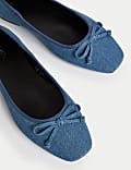 Denim Flat Ballet Pumps