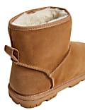 Suede Faux Fur Lined Slipper Boots