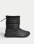 Quilted Flatform Walking Boots