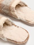 Printed Quilted Slippers with Secret Support