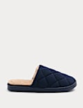 Quilted Mule Slippers with Secret Support