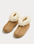 Suede Slipper Boots
