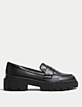 Wide Fit Slip On Flatform Loafers