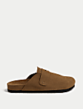 Suede Slip On Flat Clogs