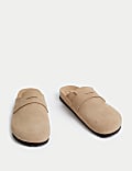 Suede Slip On Flat Clogs