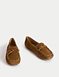 Suede Slip On Flat Loafers