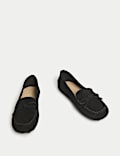 Suede Slip On Flat Loafers