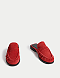 Suede Loafer Mules