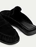Suede Loafer Mules
