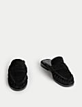 Suede Loafer Mules