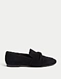 Wildleder-Slipper mit Schleife