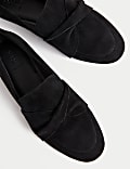 Wildleder-Slipper mit Schleife