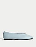 Leather Slip On Flat Ballet Pumps