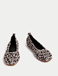 Leopard Print Slip On Flat Ballet Pumps
