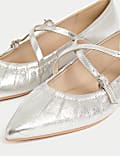 Strappy Pointed Ballet Pumps