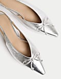 Bow Wedge Slingback Shoes