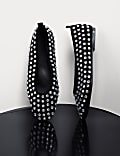 Flache Ballerinas mit eckiger Spitze und Glitzereffekt