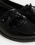 Patent Tassel Bow Loafers