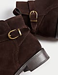 Suede Buckle Ankle Boots