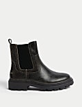 Bottines Chelsea large en cuir