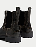 Wide Fit Leather Chelsea Ankle Boots