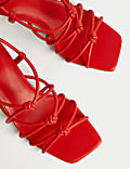 Knot Strappy Kitten Heel Sandals