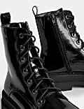 Chunky Lace Up Flatform Ankle Boots