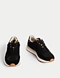 Leather Mesh Detail Trainers