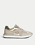 Suede Mesh Detail Trainers