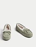 Suede Moccasin Slippers