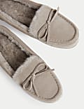 Suede Moccasin Slippers