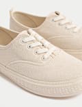 Canvas Lace Up Trainers
