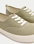 Canvas Lace Up Trainers