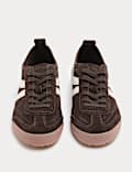 Suede Lace Up Side Detail Runner Trainers