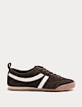 Suede Lace Up Side Detail Runner Trainers