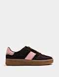 Suede Side Detail Platform Trainers