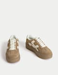 Suede Side Detail Platform Trainers