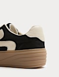 Suede Side Detail Platform Trainers