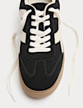 Suede Side Detail Platform Trainers