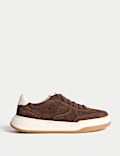 Suede Lace Up Skate Trainers