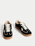 Suede Lace-Up Retro Trainers