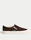 Suede Slip On Trainers