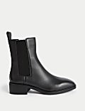 Leather Chelsea Chisel Toe Boots